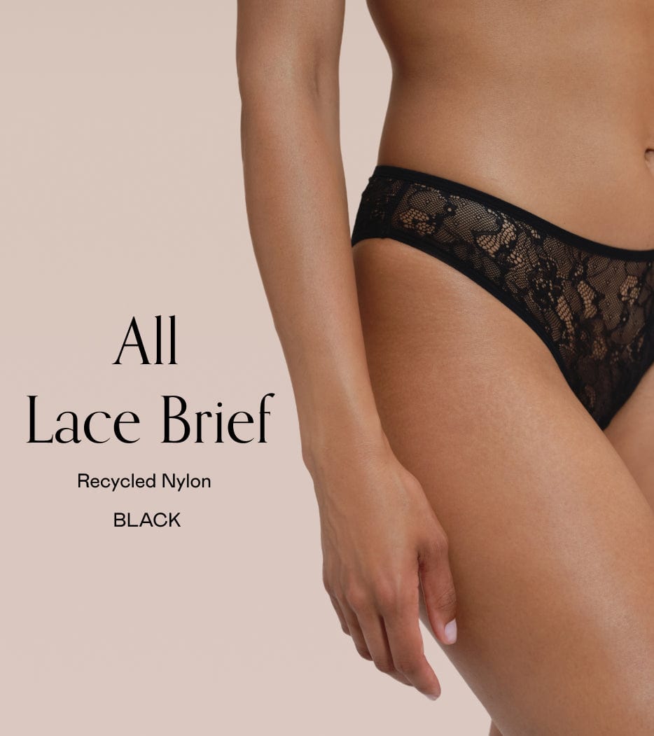 All Lace Brief Pack Black&Pink - 4 pcs