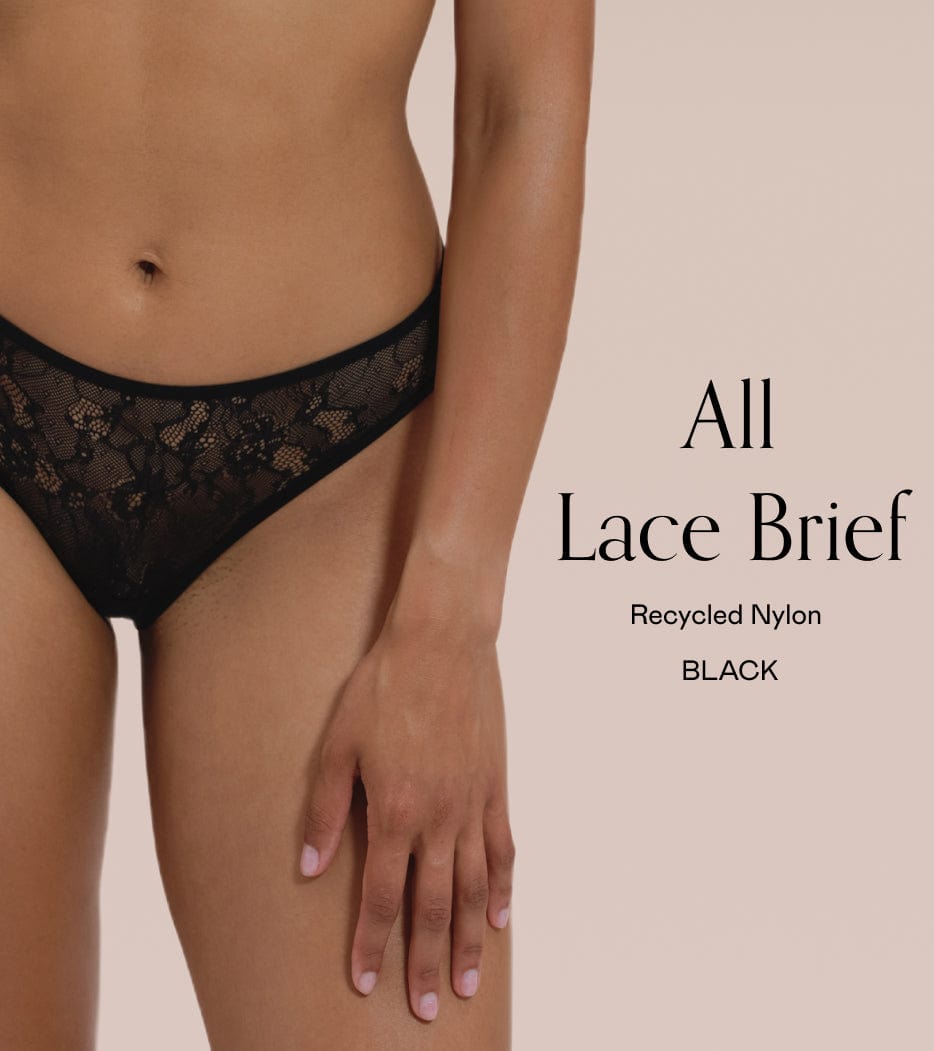 All Lace Brief Pack Black&Pink - 4 pcs