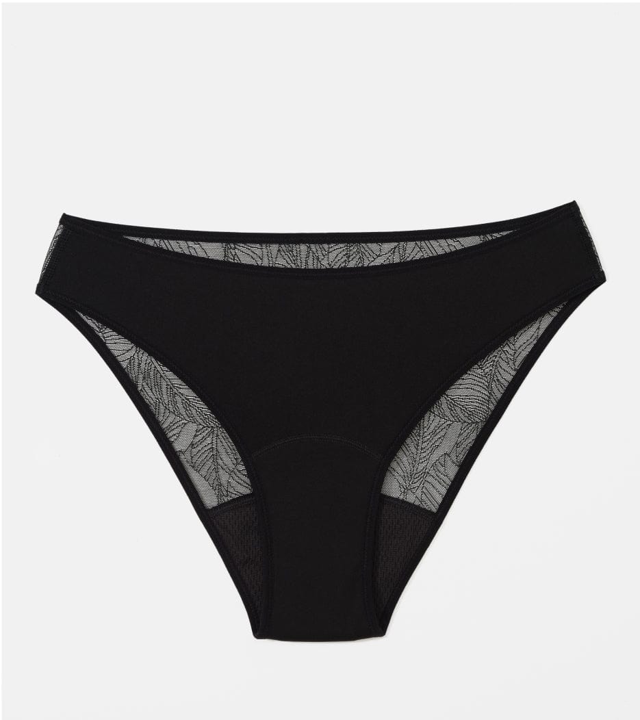 Lace Brief - Recycled Nylon - Black