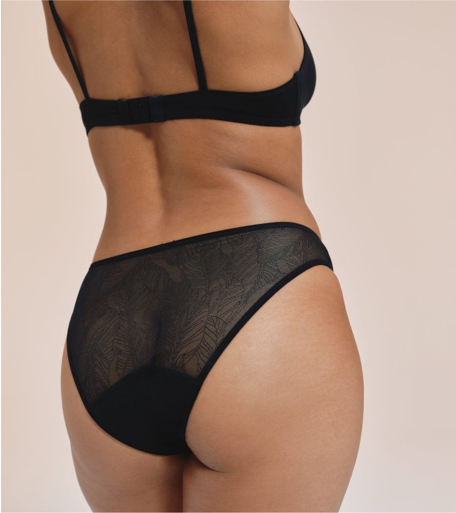 Lace Brief - Recycled Nylon - Black