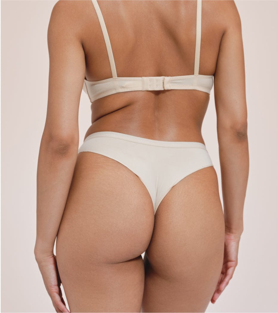 Discharge panties - Brazilian - Recycled Nylon - Beige