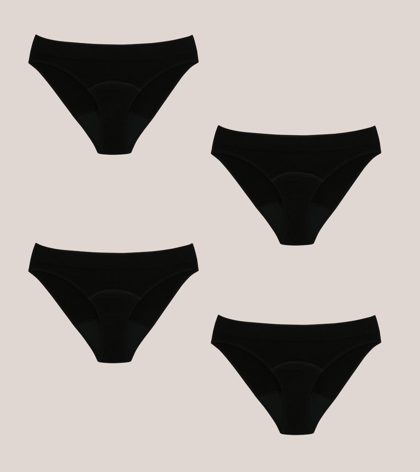 Seamless Ribbed Brief Pack - 4 pcs